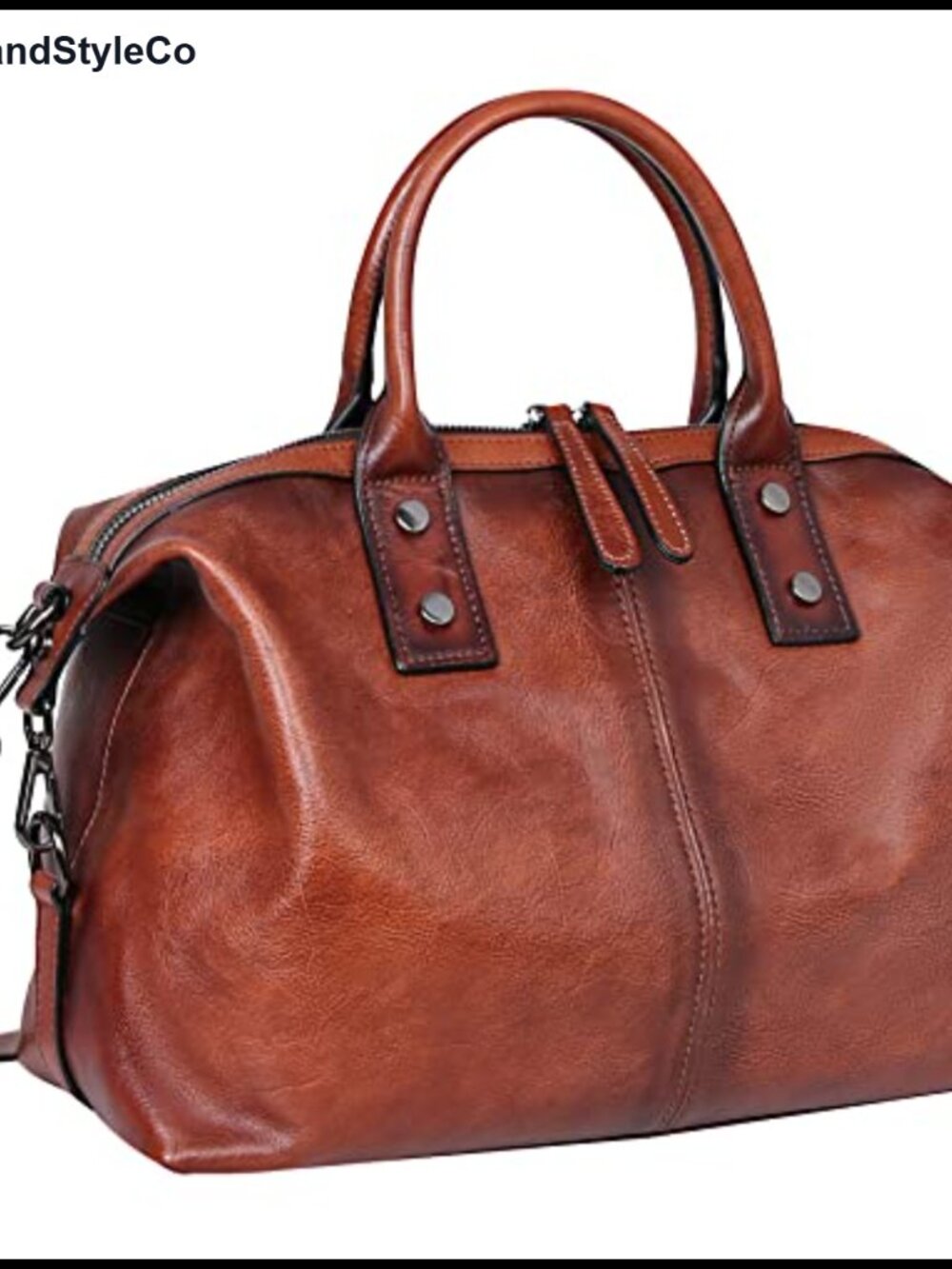 Vintage Genuine Leather Satchel Hobo Tote Shoulder Bag